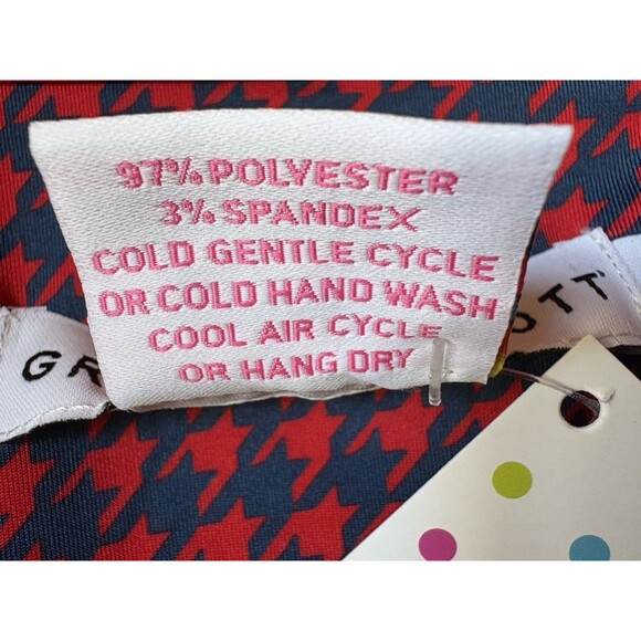 Gretchen Scott womens Red Middleton Plaid 3/4 Sleeve Ruffle Neck Dress size XS - Picture 5 of 5